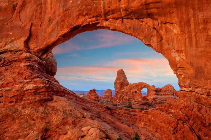 Turret Arch Through North Window Arches National Park Moab Utah
