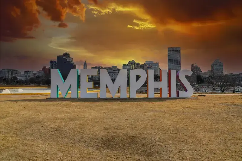 USA Tennessee Memphis Sign