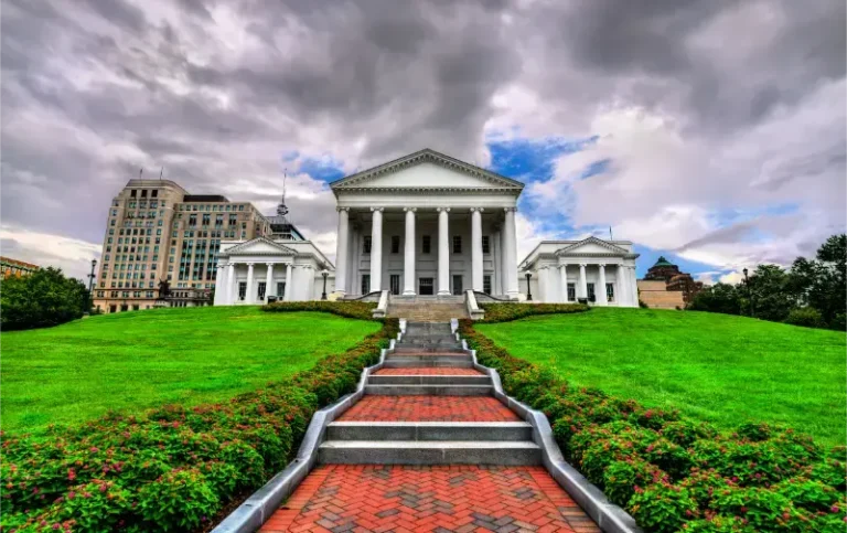 Virginia State Capitol Richmond Virginia Historic Neoclassical Landmark Viewed