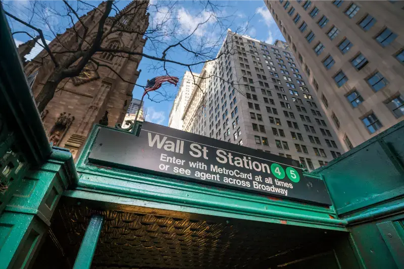 Wall Street Subway Station New York City New York
