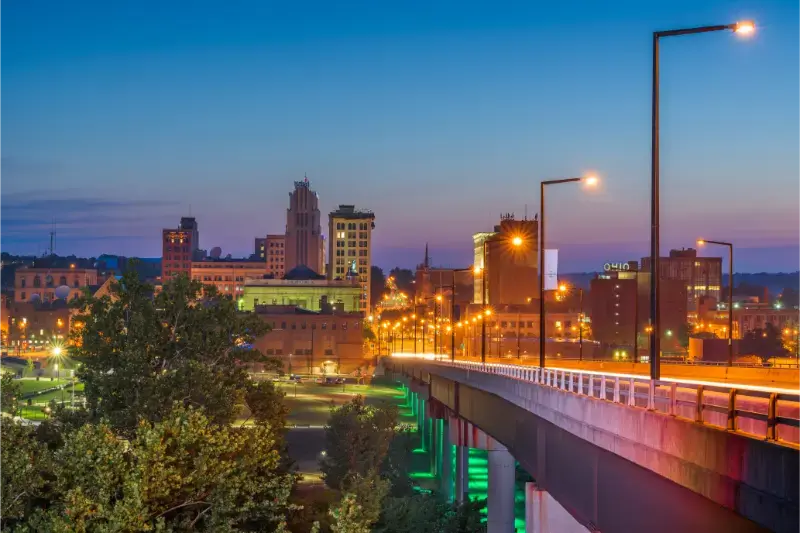Youngstown Ohio Downtown Skyline